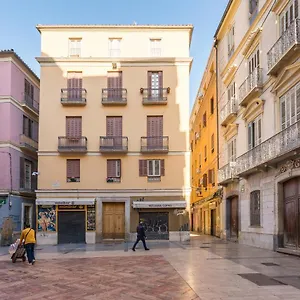 At Mitjana Plaza , Malaga Spain
